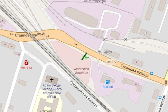 Led екран/Відеоборд, Одеса, вул. Столбова 85/2 (СТО TIRE SERVISE) (576х336)