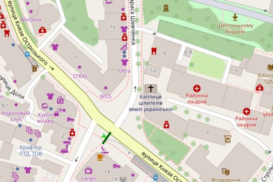 Led экран/Видеоборд, Тернополь, вул. Кн. Острозького (в районі будинку №14)