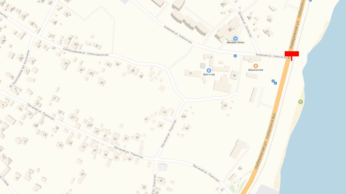 Билборд/Щит, Вышгород, вул. Набережна, 750 м. після дорожнього знаку “Вишгород” (стела), у напрямку до центру Вишгорода, праворуч