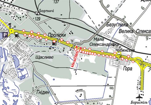 Білборд/Щит, Київ, 25,950 км. автомагістралі Київ - Бориспіль