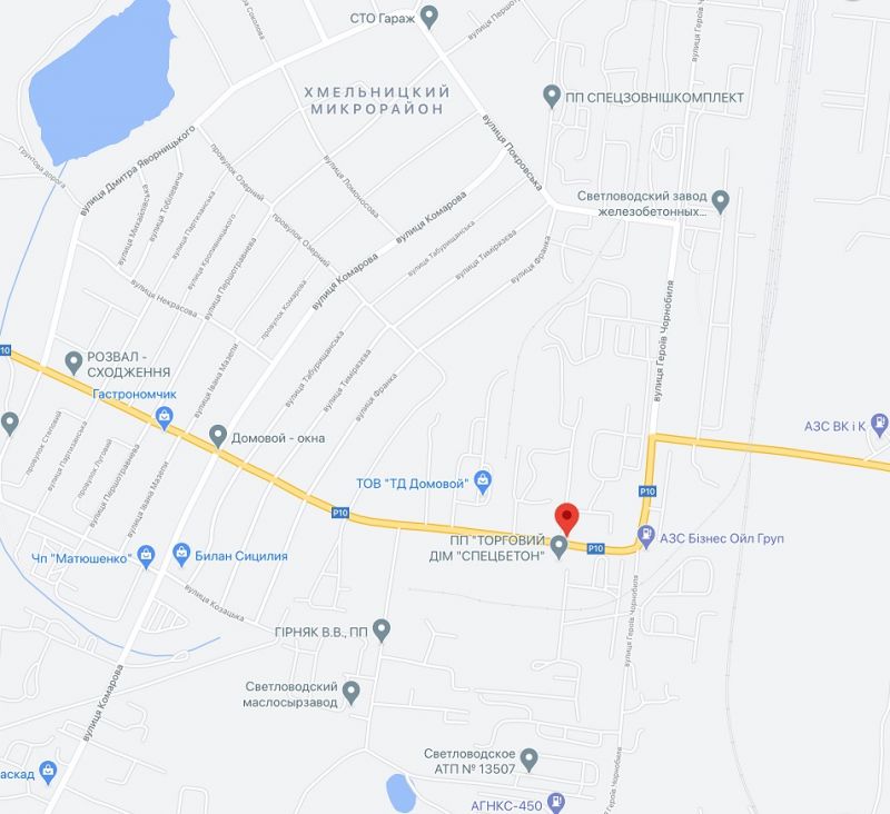 Билборд/Щит, Светловодск, вул. Дружба, біля заводу "Спецзалізобетон"