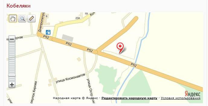 Билборд/Щит, Кобеляки, вул.Дніпровська (біля будинку №15)