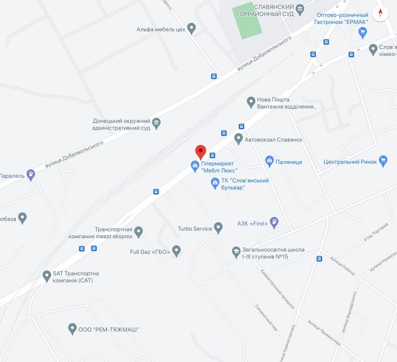 Билборд/Щит, Славянск, вул.Центральна (біля ринку "Слов'янський бульвар",розподільча смуга руху)