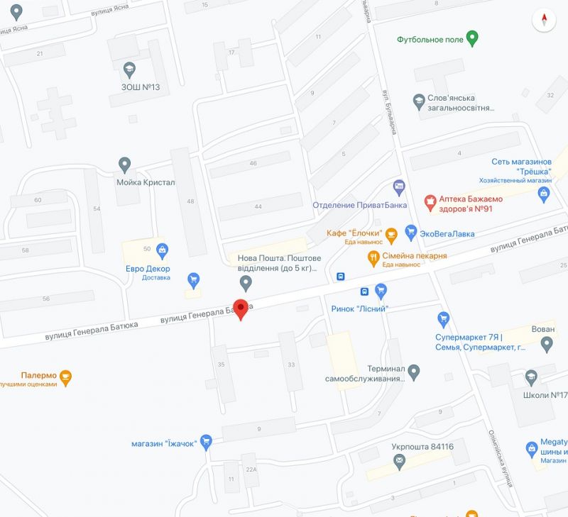 Билборд/Щит, Славянск, вул. Батюка (біля атостоянки)