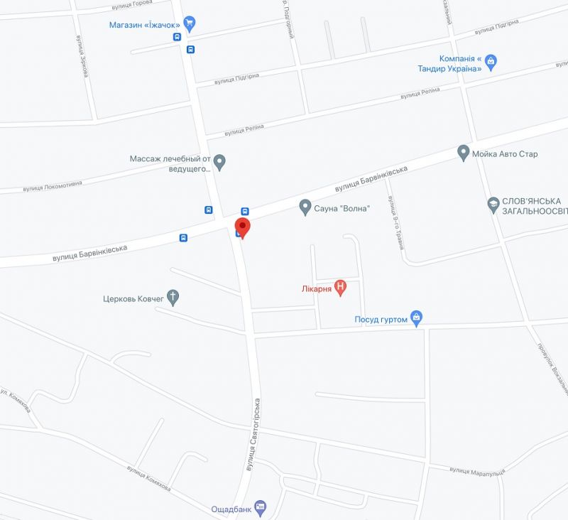 Билборд/Щит, Славянск, перехрестя вул. Святогірська та вул. Барвінківська