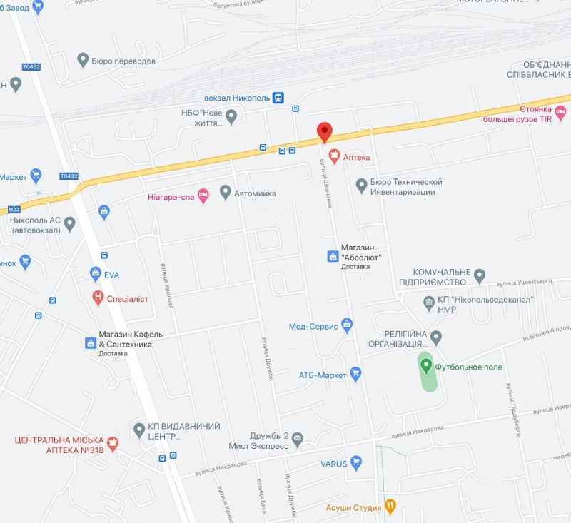 Билборд/Щит, Никополь, перехрестя вул.Героїв Чорнобиля та вул.Шевченка