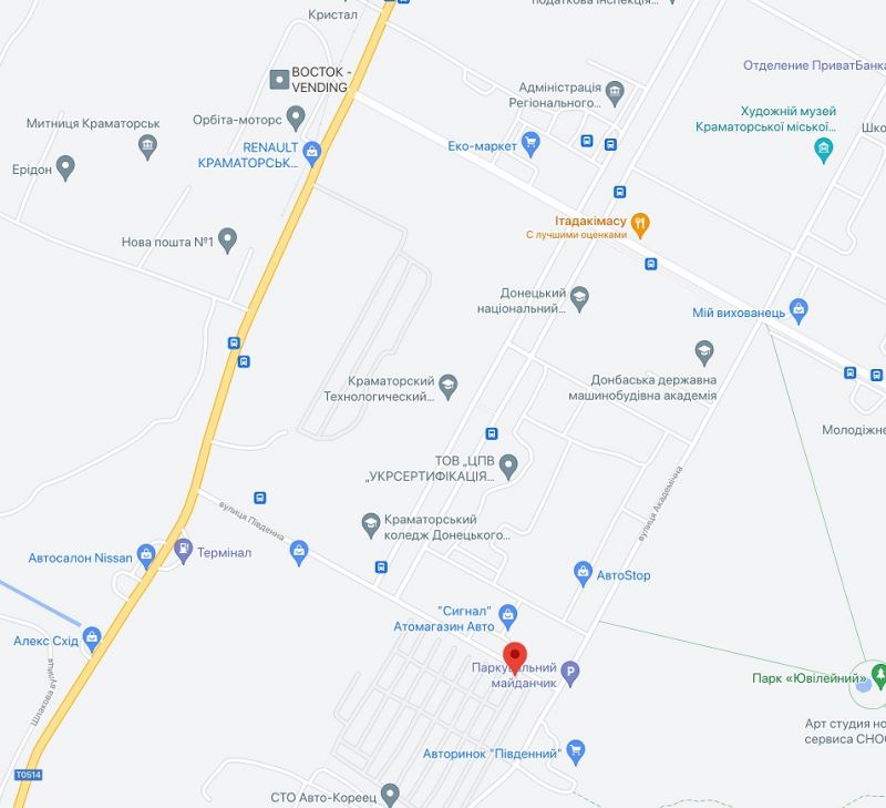 Билборд/Щит, Краматорск, вул.Південна в районі гуртожитку