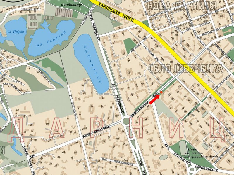 Билборд/Щит, Киев, Тростянецька вул., 6, в бік Харківського шосе