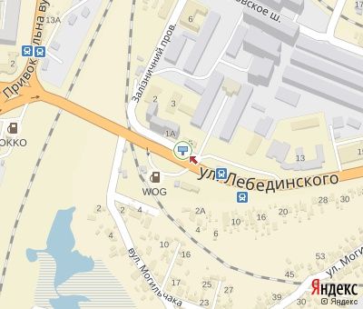 Билборд/Щит, Винница, Лебединського вул., 5 (напроти АЗС WOG) в центр