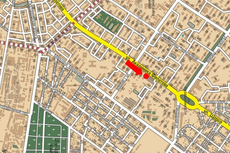 Сітілайт, Одеса, Філатова вул., 70/1, біля супермаркету "Два шага", в бік Ріхтера вул.