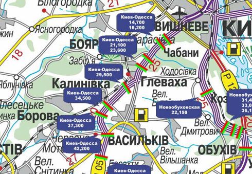 Арка/Реклама на мостах, Трассы, Траса M-05, Київ-Одеса, 29,500