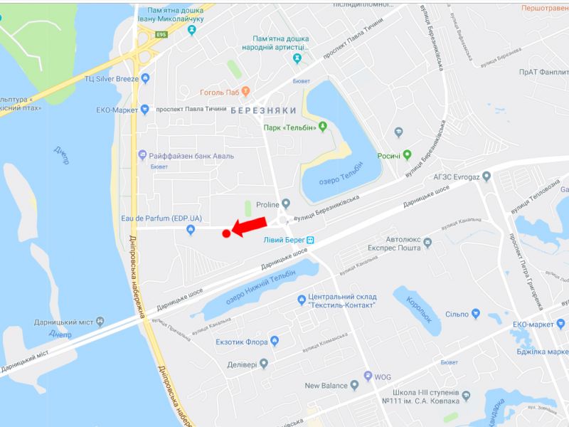 Білборд/Щит, Київ, Березняківська вул., 25, в бік Дніпровської Набережної