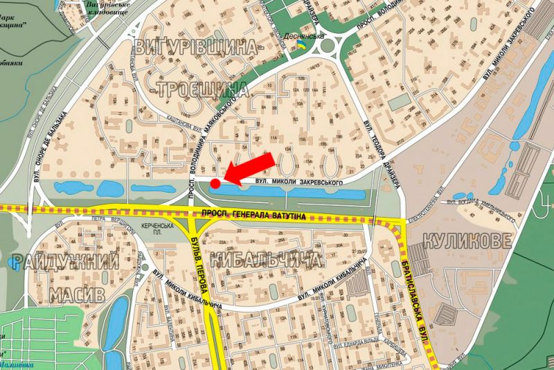 Білборд/Щит, Київ, Закревського вул., 2А, в бік Маяковського пр.