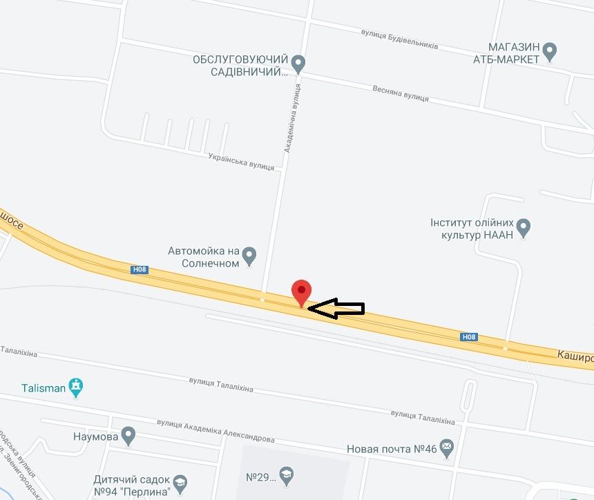 Билборд/Щит, Запорожье, 140_Запоріжжя_ул.Тиражная 70м от выезда из п.Солнечного в сторону г.Запорожья въезда в п.Солнечный-выезд из города