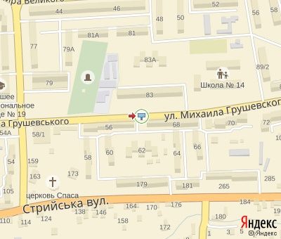 Билборд/Щит, Дрогобыч, Грушевського вул., 68 (напроти супермаркету "Ромашка")