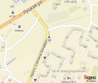 Билборд/Щит, Нововолынск, Бандери С вул., (від вул. Луцька на АТБ )