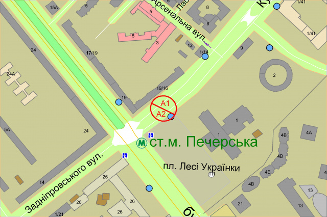 Led екран/Відеоборд, Київ, Генерала Алмазова (Кутузова), 16/19 (розподілювач) рух в бік площі Лесі Українки