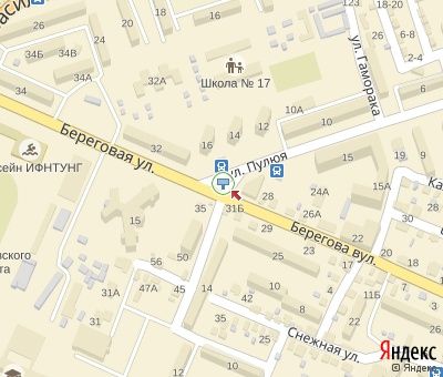 Билборд/Щит, Ивано-Франковск, Пулюя вул. - Берегова вул., (з центра)