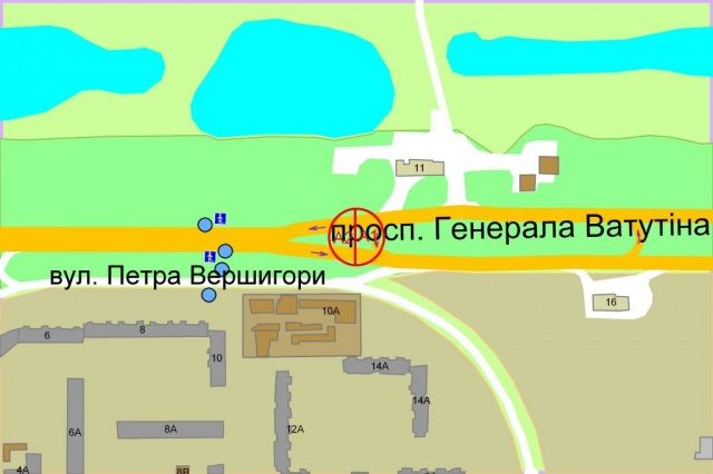 Led екран/Відеоборд, Київ, Шухевича Романа (Генерала Ватутіна) проспект, (розподілювач навпроти ринку "Десна"), рух в напрямку Північного моста