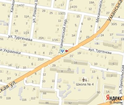 Билборд/Щит, Смела, Уманська вул., 17 (від вул. Тургенєва)