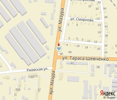 Билборд/Щит, Смела, Мазура вул. - Шевченка вул. (зупинка)