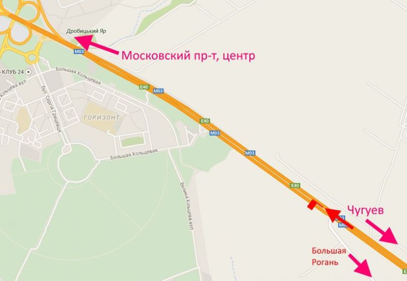 Билборд/Щит, Трассы, Пр-т Героїв Харкова - Ростовська траса біля АЗС ОККО 3 (в'їзд до міста)