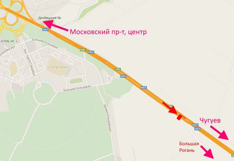 Билборд/Щит, Трассы, Пр-т Героїв Харкова - Ростовська траса біля АЗС ОККО 3 (виїзд із міста)