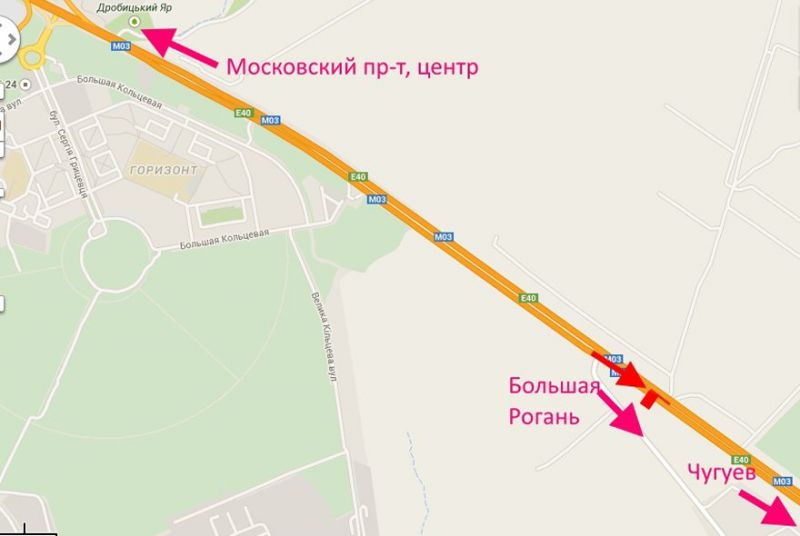 Білборд/Щит, Траси, Пр-т Героїв Харкова - Ростовська траса -519км-виїзд із міста