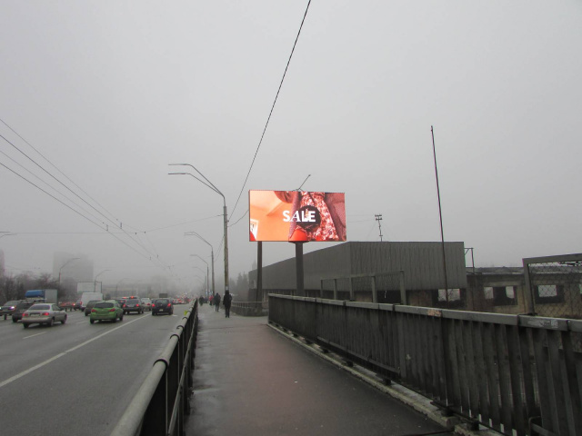 Led экран/Видеоборд, Киев, Перемоги проспект, шляхопровід біля М"Святошин", рух до центру міста