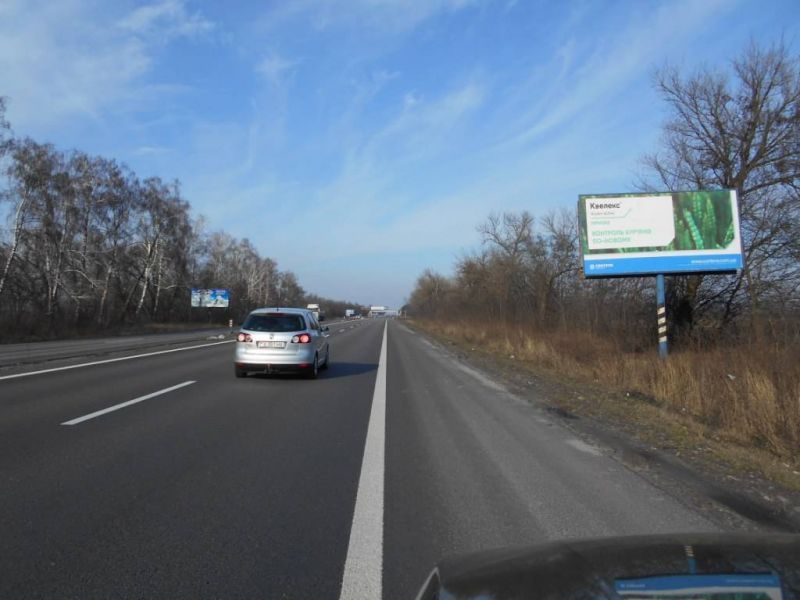 Билборд/Щит, Трассы, траса М-05 Київ-Одеса, км 74+840 ліво, за 920м до повороту на с. Глушки