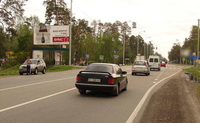 Билборд/Щит, Киев, Конча-Заспа /поворот на "Козин" (В) з Києва