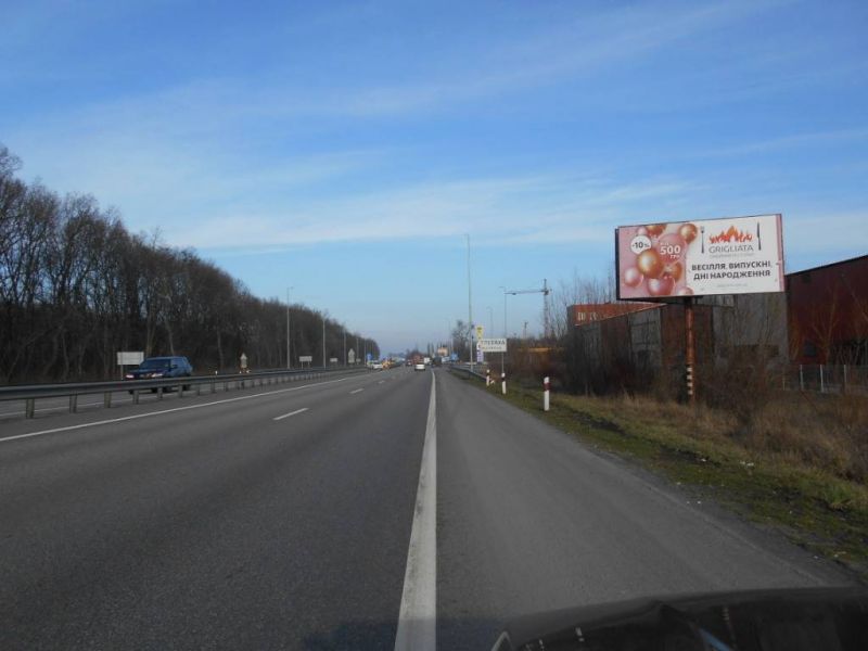 Билборд/Щит, Трассы, смт. Глеваха, траса М-05 Київ-Одеса, км 29+280 ліво, за 280м до повороту на вул. Вокзальна та АЗС КЛО