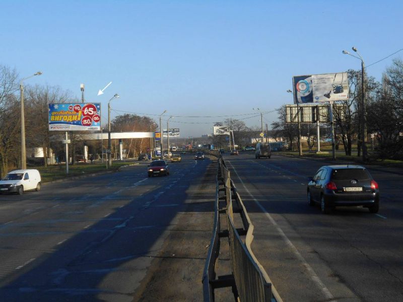 Билборд/Щит, Одесса, Овидиопольская дор - мост, развилка (В), в город
