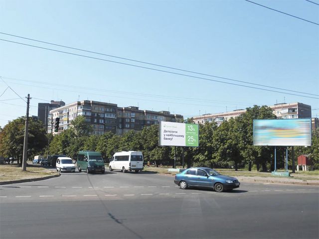 Білборд/Щит, Кривий Ріг, мкр. Горняцкий, 43 - Николая Свитальского вул.,  до мкр. Солнечный