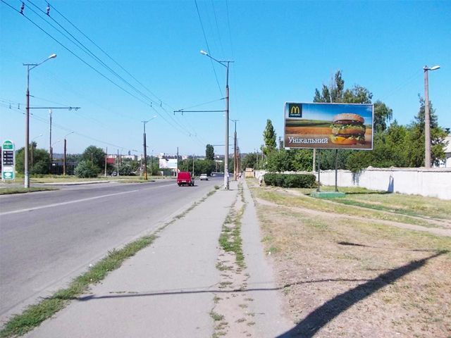 Білборд/Щит, Кривий Ріг, Кресовськая дамба/5 - Десантна вул., 1а, від  мкр. Зарічний