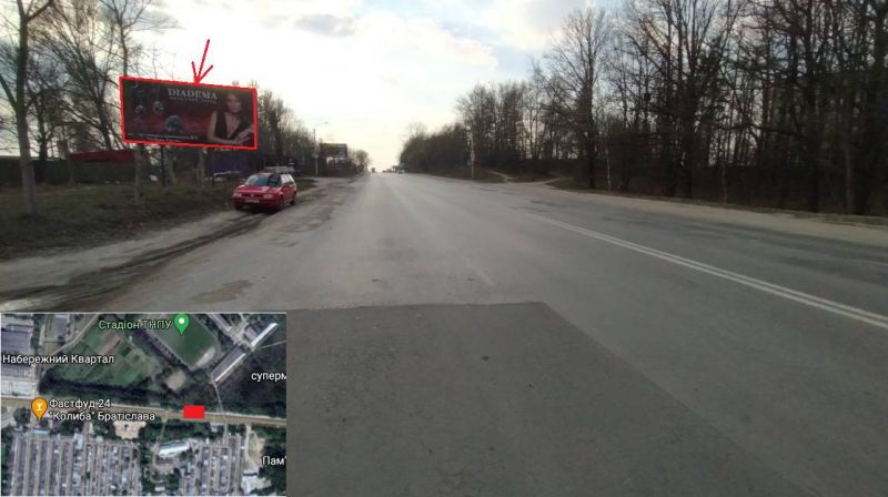 Білборд/Щит, Тернопіль, вул. Будного - Шиномонтаж-готель Братіслава