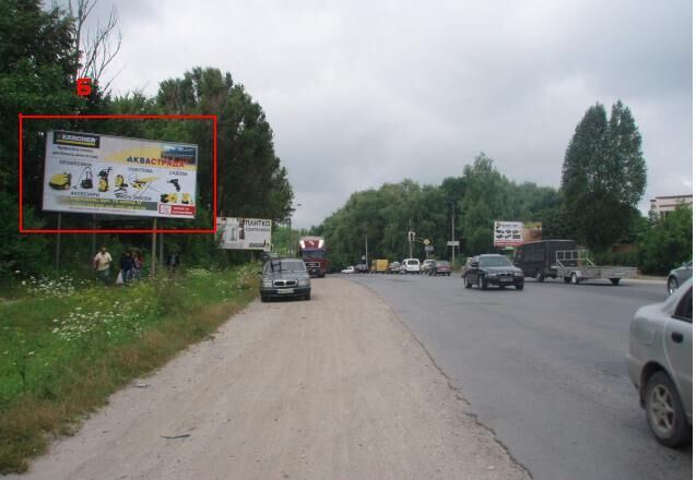Білборд/Щит, Тернопіль, вул. С. Будного - поворот с. Петрики на підйомі