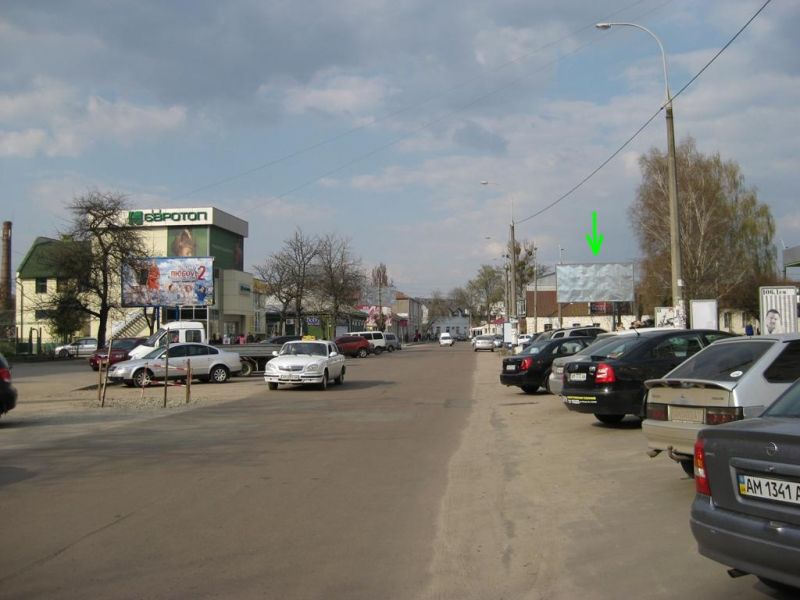 Білборд/Щит, Житомир, вул.Кочерги 6 (центр міста, м-н КЮЗ, поруч р-к Житній) ст.А
