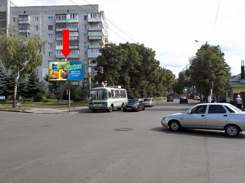Билборд/Щит, Житомир, Українки вул., 36 / Покровська вул. (кол. Щорса вул.), біля хлібзаводу №1
