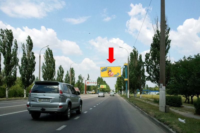 Билборд/Щит, Херсон, Миколаївське шосе, біля газової заправки, з центру (флажок)