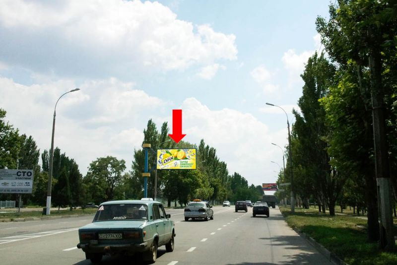 Билборд/Щит, Херсон, Миколаївське шосе, біля автосалону "Укравто", в''їзд в місто (флажок)