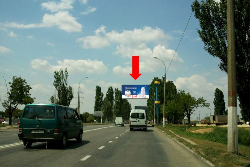 Билборд/Щит, Херсон, Миколаївське шосе, біля авторинку, з центру (флажок)
