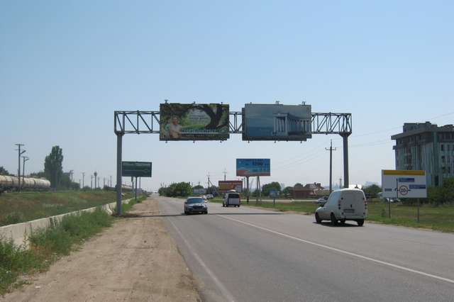 Арка/Реклама на мостах, Трассы, Н04 Одесса-Ильичевск км16+320м (Рыбпорт) (з міста права)