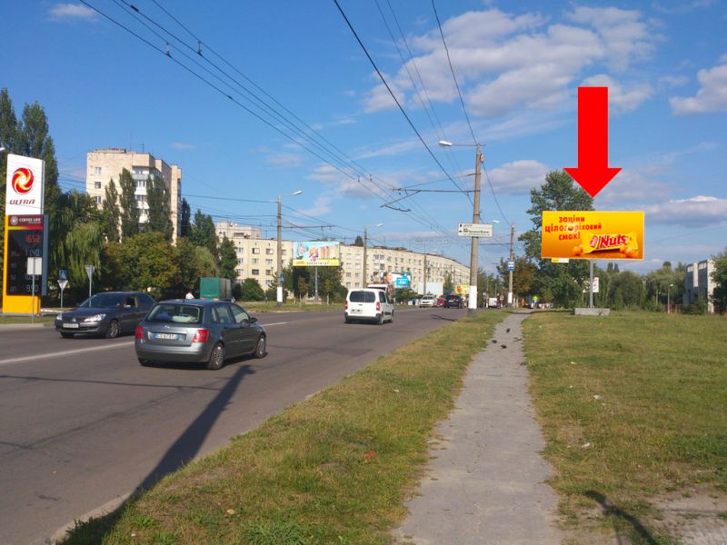 Білборд/Щит, Житомир, Чуднівська вул. (кол. Черняхівського вул.) , 103А, біля АЗС "Ультра", в центр
