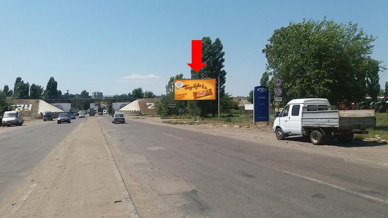 Билборд/Щит, Николаев, Баштанське шосе, перед мостом, в''їзд в місто, в бік авторинку