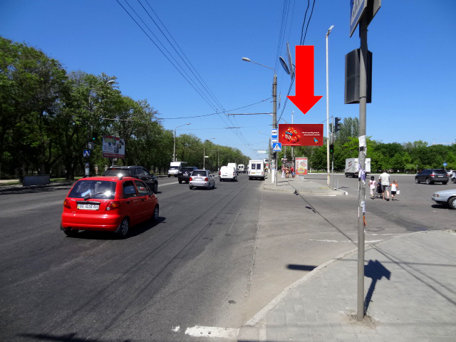 Білборд/Щит, Миколаїв, Героїв Сталінграду пр., біля супермаркетів "Амстор", "Praktiker", з центру