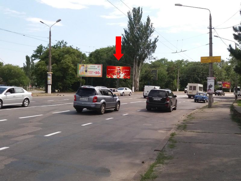 Білборд/Щит, Миколаїв, Героїв Сталінграду пр., парк Перемоги, біля АЗС "Amic", супермаркетів "Амстор", "Praktiker", в центр