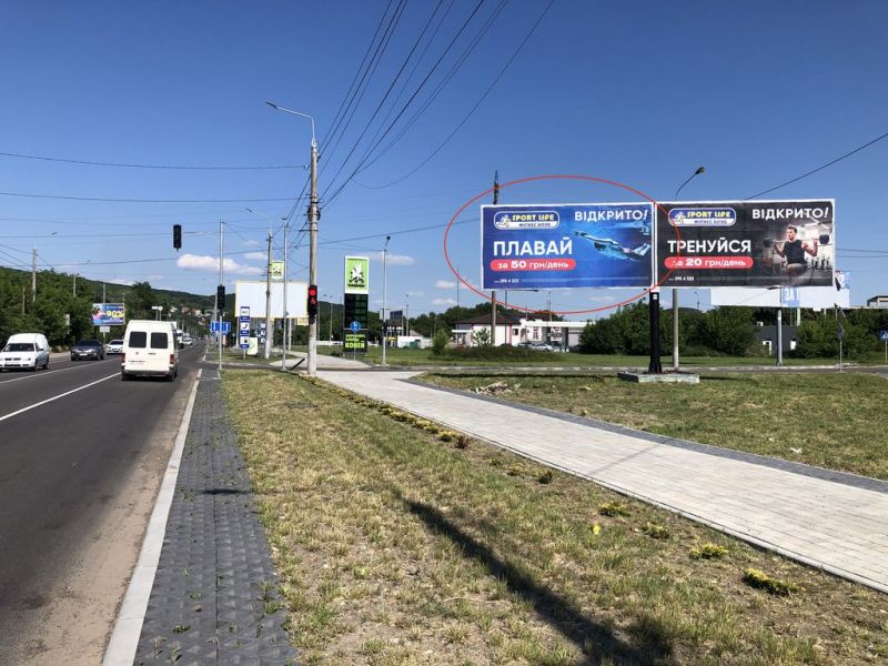 Билборд/Щит, Черновцы, Калинівська-Хотинська (заїзд на Калинівський ринок зі ст. Львова) лівий