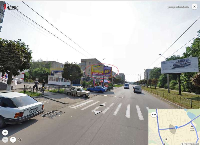 Билборд/Щит, Черновцы, Скальда (Комарова), 27 Торговий центр