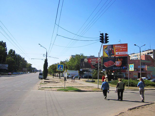 Білборд/Щит, Кривий Ріг, Великого В. вул., 59 - Кустанаївська вул., ("Будинок  Мод"), до  Артема пл.